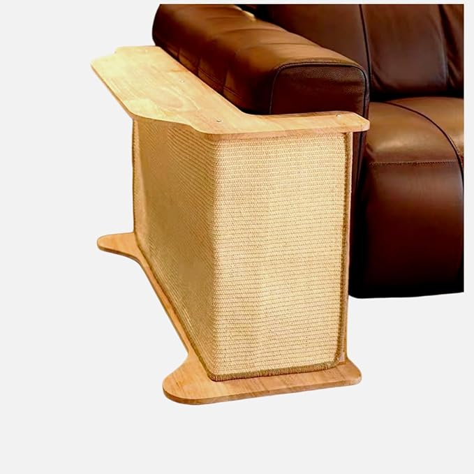 SHENGOCASE L Shaped Sofa Couch Corner Cat Scratching Post, Sisal Scratch Pad Mat, Armrest Protector with Replaceable Sisal Scratcher End Table by SHENGOCASE