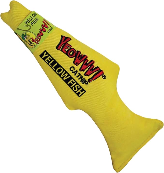 Yeowww! Catnip Toy, Yellow Fish by YeowwwCatnip