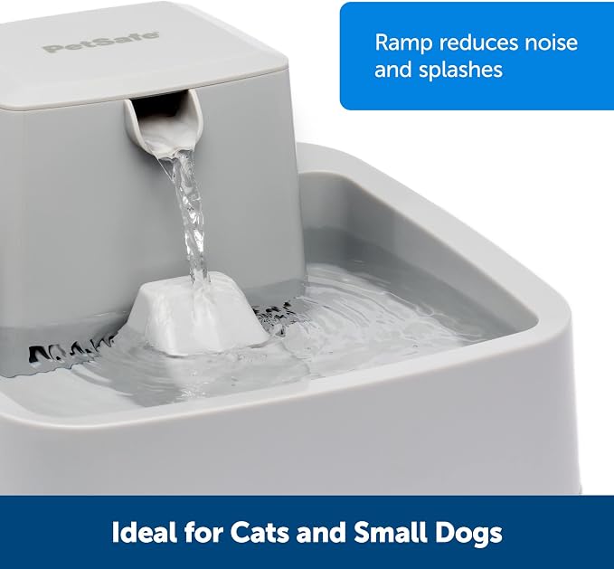 PetSafe Oasys Pet Fountain, 1/2 Gallon (64 oz), Small Dogs & Cats | Adjustable Water Flow, Whisker-Friendly Tray, Dishwasher-Safe, Replaceable Carbon & Foam Filters Included - Image 4