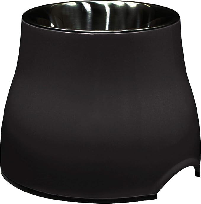 Dogit Elevated Dog Bowl, Black | Stainless Steel Dog Food and Water Bowl for Large Dogs, 73752 by Dogit