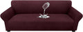 Waterproof Couch Cover, Washable Stretch Non-Slip Oversized Sofa Slipcover with Elastic Bottom Stay-in-Place - Leakproof Furniture Protector for Kids & Pets (Oversized Sofa, Burgundy) by Unknown