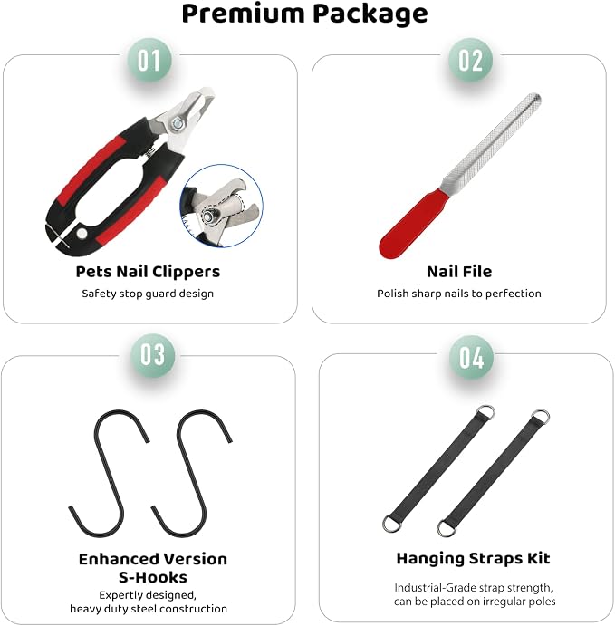 Guzekier Pet Dog Grooming Hammock Harness for Cats & Dogs, Dog Sling for Grooming, Dog Hammock Restraint Bag with Nail Clippers/Trimmer, Nail File, Pet Comb,Ear/Eye Care - Image 3