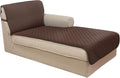 U-NICE HOME Sectional Couch Cover Chaise Lounge Cover, Chocolate | Washable, Pet Friendly, Elastic Straps, Water Repellent, Furniture Protector Mat by U-NICEHOME