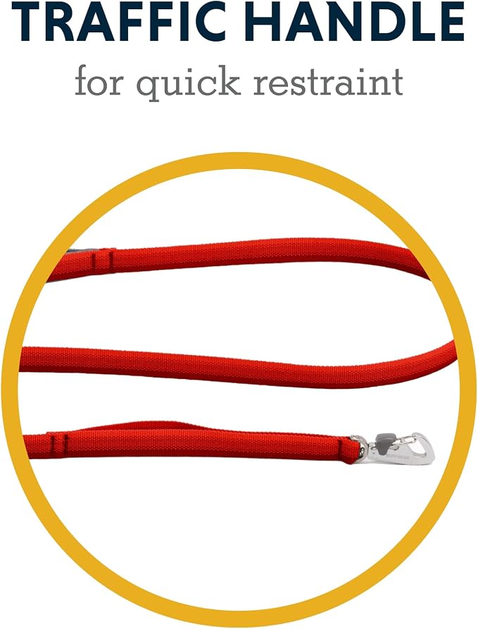 Ruffwear, Front Range Dog Leash, 5 ft Lead, Red Canyon | Light & Strong Lockable Swivel Crux Clip, Padded Handle, Durable Webbing, Traffic Handle & Accessory Loop for Everyday Walks - Image 6