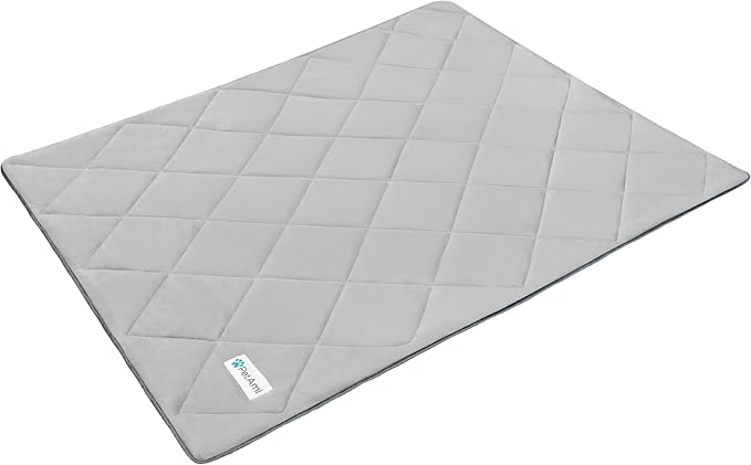 PetAmi Premium Cooling Dog Blanket | Lightweight Fluffy Pet Throw Blanket Bed Cover for Dogs, Cat, Puppies | Pet Blanket Furniture Protector Couch Sofa | Reversible Fuzzy Cozy | 24x32, Light Grey - Image 5