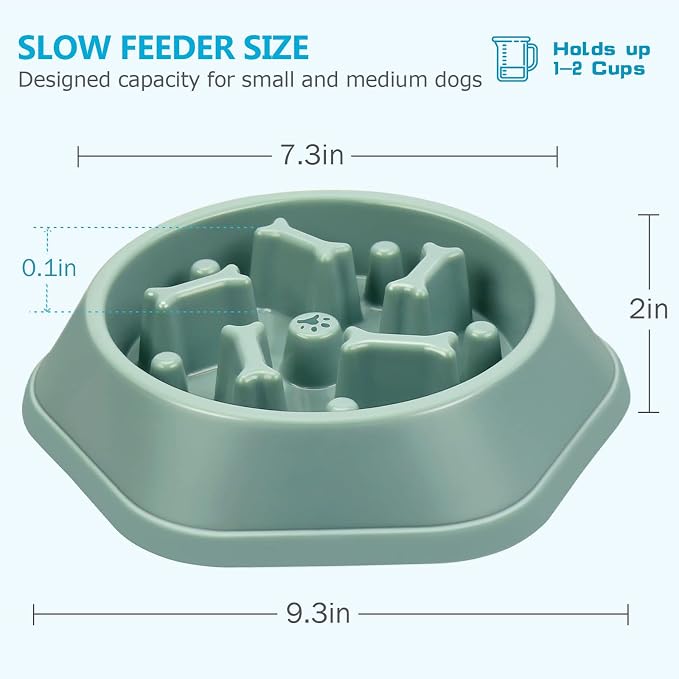 UPSKY Slow Feeder Dog Bowl Anti-Chocking Slower Feeding Pet Puzzle Bowls | Interactive Bloat Stop Dog Food Dishes, Non-Slide Dogs Lick Treat for Small Medium, Slow-Eating Maze Design, Easy to Clean - Image 2