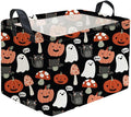 Sanjiaofeng Rectangular Kids Basket Halloween Storage Bins,Cute Storage Basket with Handles.Clothers,Books,Kid's Gifts Bins. (Mushroom Halloween) by Sanjiaofen