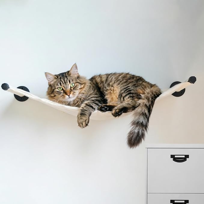 Cat Hammock Wall Mounted, Wall Mounted Cat Shelves, 35.43 x 12.99 in | Washable Replacement Cloth Wall Mounted Cat Shelves, For Large cats, For Sleeping, Playing, Climbing and Resting - Image 5