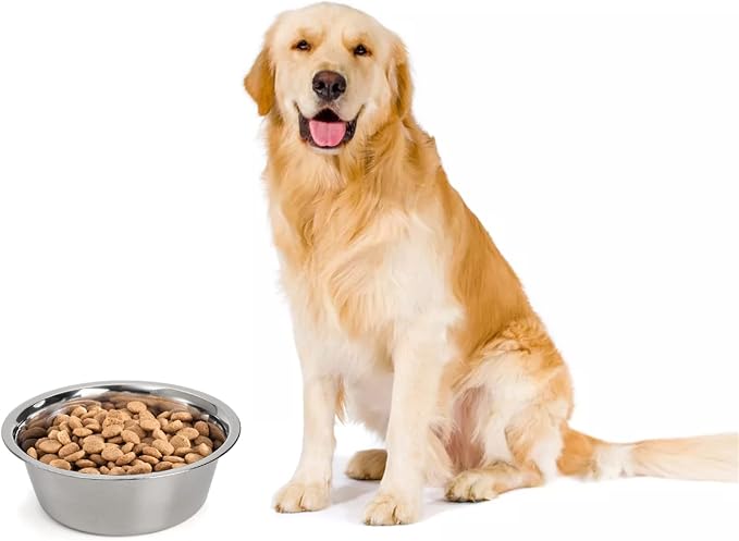 DEAYOU 4-Pack Stainless Steel Dog and Cat Bowl, Metal Food and Water Dish, 8.26" Basic Pet Feed Bowl for Large Medium Dog, 47 OZ Replacement Bowls for Elevated Stand, Dishwasher Safe - Image 6