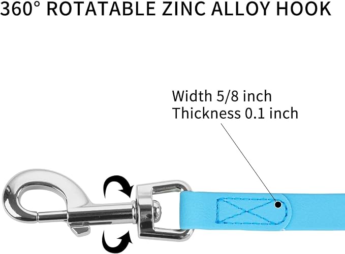 Waterproof Long Leash Durable Dog Recall Training Lead Great for Outdoor Hiking, Training, Yard, Beach and Swimming (Sky Blue, 15ft) - Image 5