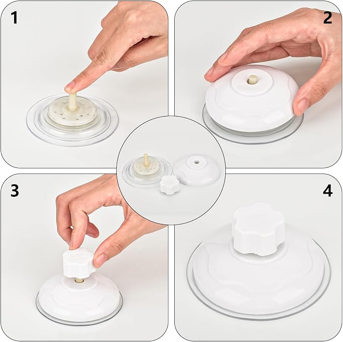 AccEncyc Thick Suction Cup Cat Perches 4Pcs Cat Hammock Replacement Screw Suction Cups for Window Seat - Image 5
