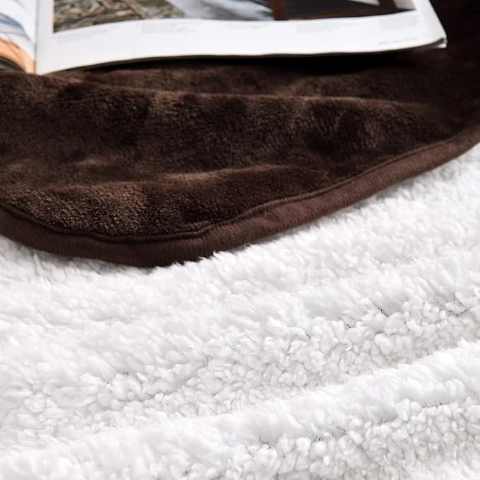 Soft Waterproof Blanket for Bed Couch Sofa, Brown, 60x80 inches | Liquid Pee Proof Pet Blanket for Dog Puppy Cat, Reversible Sherpa Fleece Blanket for Couch Cover, Furniture Protector - Image 6