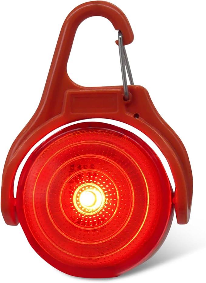 Rechargeable Adventure Light | Water Resistant Bright LED Clip-On Flashing Safety Light for Dog Walking, Running and All Outdoor Activities (Red) by Fetch50