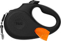 TUG Oval 360° Tangle-Free Retractable Dog Leash with Integrated Waste Bag Dispenser (Small, Black) by TUG