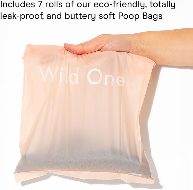 Wild One Dog Poop Bag Holder and Dispenser with Leash Attachment, Leak Proof, Easy Twist Top for Refills, Includes 1 Box Of Bags, Black - Image 5