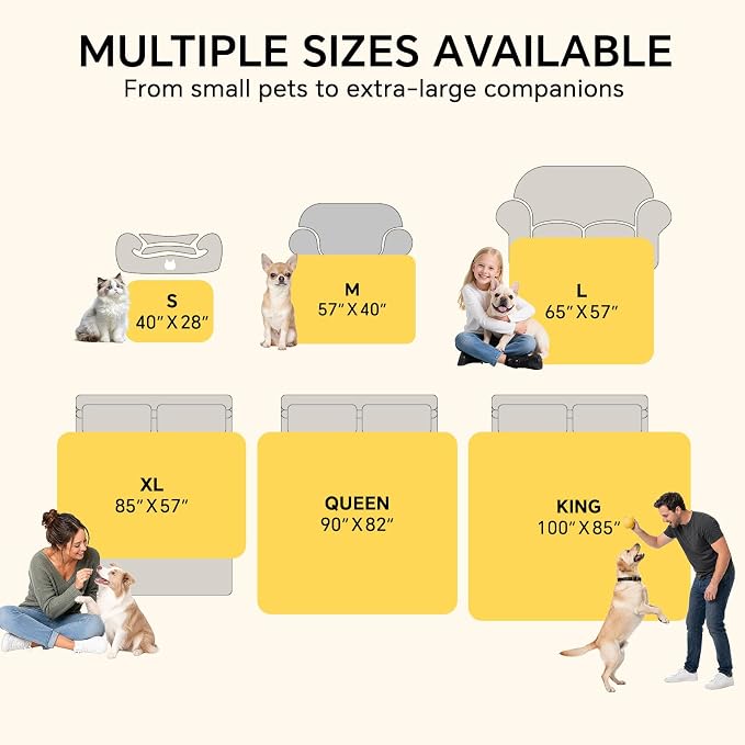 Luciphia Waterproof Dog Blanket Reversible Sherpa Fleece for Large Dogs Cat | Soft Print Pet Blanket Washable Pee Proof, Furniture Protector for Couch Sofa Bed Car, Cozy Throw(85" x 57", Grey) - Image 8