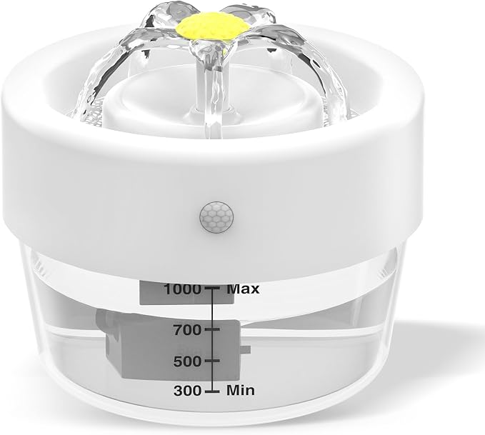 Cat Water Fountain, 1000ml Wireless Cat Water Fountain | Rechargeable Battery Operated,120° Wide-Angle Sensor, Automatic Pet Water Fountain with Quiet Pump for Cats/Dogs by Unknown