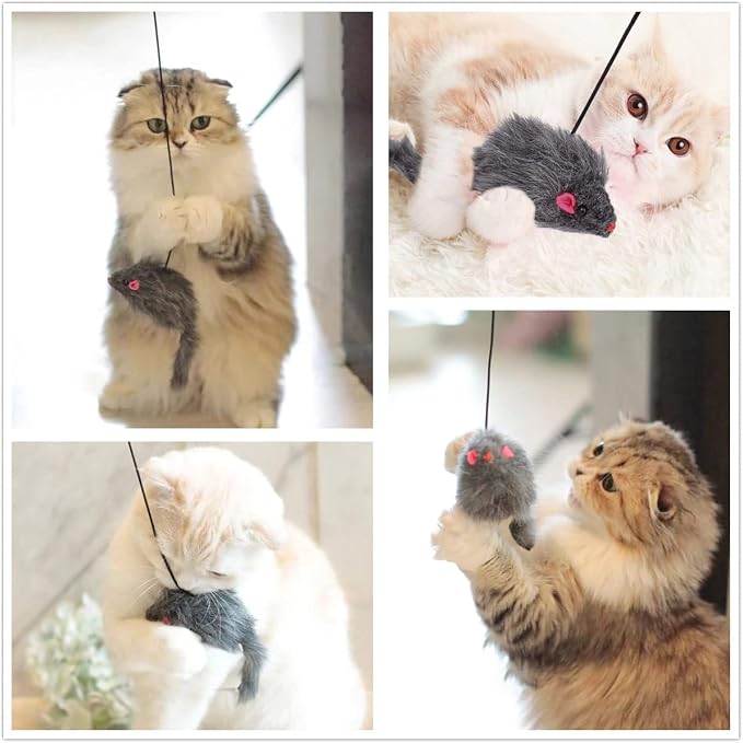 Kalimdor Interactive Cat Feather Toys,Retractable Teaser Toy ，Hanging Interactive Toys for Indoor Cats Kitten Play Chase Exercise, Kitten Mental Exercise Toys (2 Pack) - Image 4