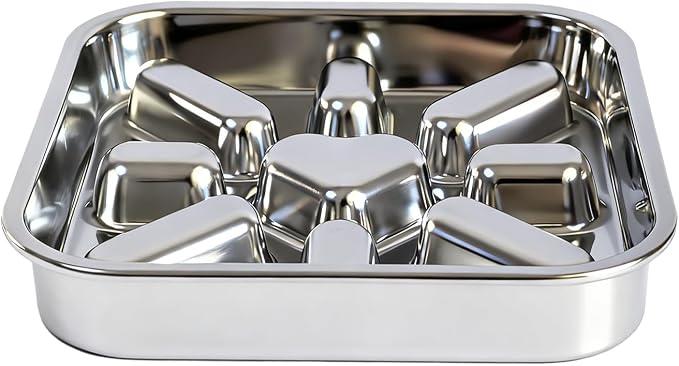 Stainless Steel Slow Feeder Dog Bowls Medium & Large Breed 3 Cups, Food Grade 304, Non-Slip Base, Deep Ridges to Slow Eating, Metal Slow Feeder Dog Bowls, Dishwasher & Chew-Proof & Rustproof - Image 9