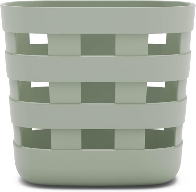 Lalo Bath Time Storage Bin, Removable Drying Bin for Bathtub | Bathtub Storage to Keep Items Organized and Dry, Secure Wall Attachment for Shower or Bath, Non-Toxic Plastic, Sage by Lalo