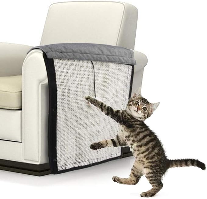 HAOZAIKEJI Cat Scratcher Mat Sofa Protector Natural Sisal Cat Scratching Mat Cat Scratch Couch Cover Heavy Duty Couch Guard Easy Installation Scratch Pad for Grinding Claws Protecting Furniture - Image 2