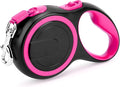Segarty Pink Retractable Dog Leash, 16ft Heavy Duty Walking Dog Leash for Medium Small Dogs up to 44lb, Anti-Slip Handle 360°Tangle-Free Nylon Tape, One-Handed One Button Lock and Release by Segarty