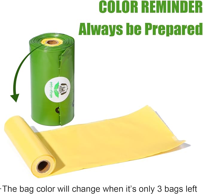 ECO-CLEAN Dog Poop Bags with 3 Bags Left Indicator - 360 Count | Extra Thick and Leak Proof Pet Waste Bags with 1 dispenser, Unscented - Image 2