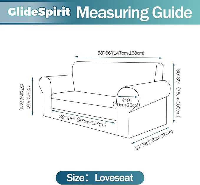 Waterproof Stretch Loveseat Cover - Non-Slip Sofa Slipcover with Elastic Bottom, Washable Leakproof Furniture Protector for Kids, Pets (Loveseat, Light Gray) - Image 6