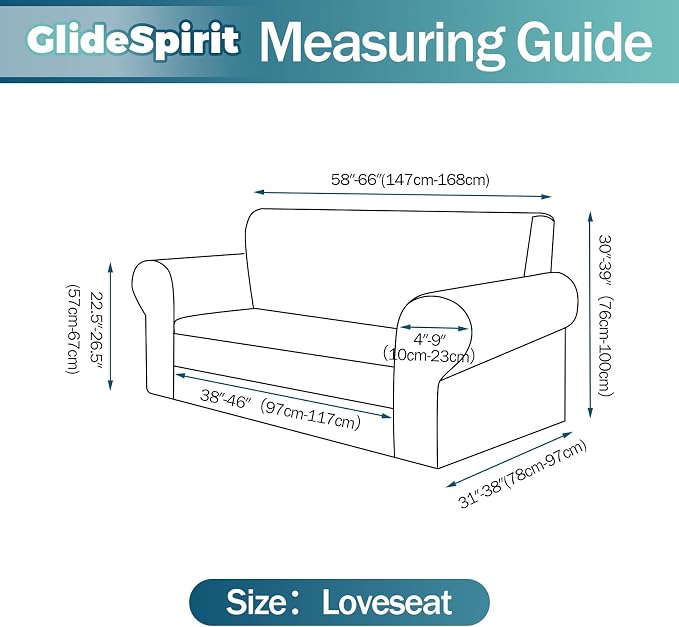 Waterproof Stretch Spandex Loveseat Couch Cover - Non-Slip Soft Sofa Slipcover with Elastic Bottom, Washable Leakproof Furniture Protector for Kids, Pets, Dogs & Cats (Loveseat, Brown) - Image 6