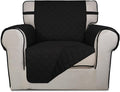 PureFit Reversible Chair Sofa Cover Dog Couch Covers for Sofa, 25.5 in | Black/Black, Water Resistant Couch Protector, Washable Pet Couch Cover with Non Slip and Elastic Straps For Kids by PureFit