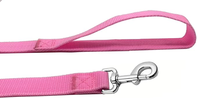 Strong Nylon Dog Leash, 4FT/ 5 FT/ 6FT Dog Leashes for Medium Large Dogs (6FT, Pink) - Image 4