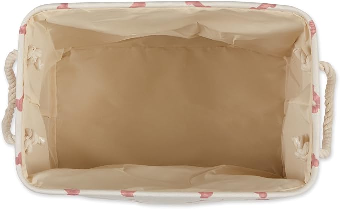 Bone Dry Pet Storage Collection Paw and Bone Print, Small Rectangle, 14x8x9", Rose - Image 3