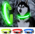 Light up Dog Collar Full Adjustable Dog Collar Safety Glowing(Green, Large) | Waterproof,Nylon,Soft,Super Bright Light Collars for Small Medium and Large Dogs,USB C to Charge by YFbrite