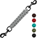 PetBonus Dog Collar Safety Clip, Handmade Prong Collar to Harness Connector | Dog Leash Backup Safety Strap, Escape Proof, Double Ended Clasp, Lead Connector for Pinch Collar, Harness (Grey) by Petbonus
