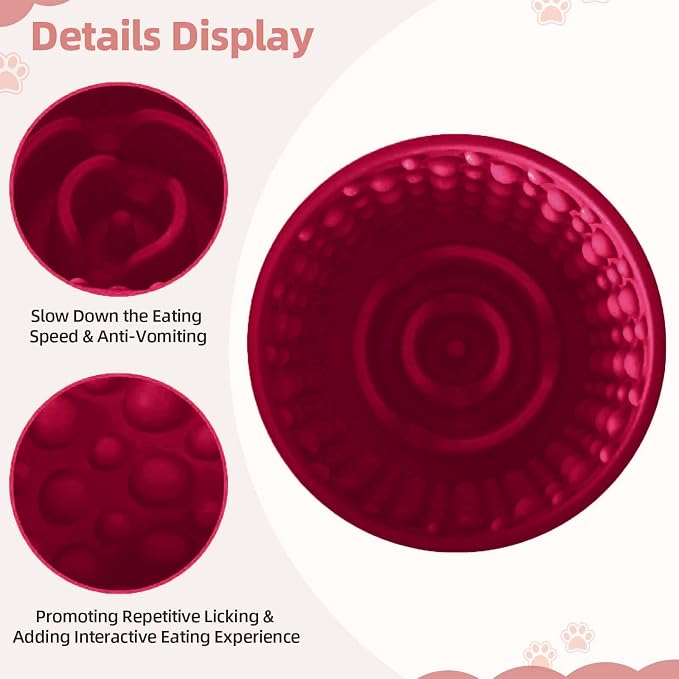 Dog Lick Bowl, Non-Slip Freeze Slow Feeder Small Medium, 1.6 Cup | Anxiety Relief & Distraction, Enrichment, Puzzle Feeder, BPA-Free Silicone, Dishwasher & Microwave Safe, for Dogs - Image 3