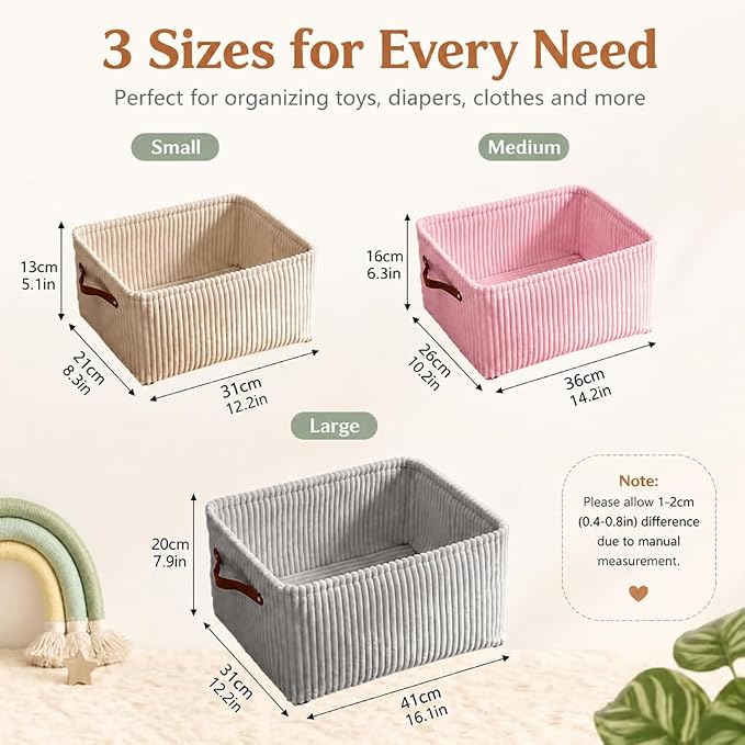 Personalized Large Dog Toy Basket, Corduroy Dog Toy Bin Storage with Name | Custom Cat Toy Basket with Handles, Soft Puppy Toy Basket, Pet Supplies, Gift for Dog Lovers,4 Colors - Image 7