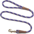 Mendota Pet Snap Leash - British-Style Braided Dog Lead, Made in The USA - Purple Confetti, 1/2 in x 6 ft - for Large Breeds by MendotaPet