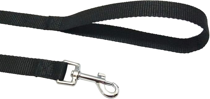 Nylon Training Dog Leash for Small Medium Large Dogs, 15ft 20ft 30ft 50ft Long Leash Dog/Puppy Lead for Obedience Recall Training, Camping (15ft, Black) - Image 4