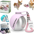 The 2-in-1 Dog Water Bottle & Bowl 2026 New Portable Trave Pet Dispenser Perros Silicone Water Ball Spill Proof Container Design on Walks Walking Hiking Insulated Round Botella Animal (Pink) by Unknown