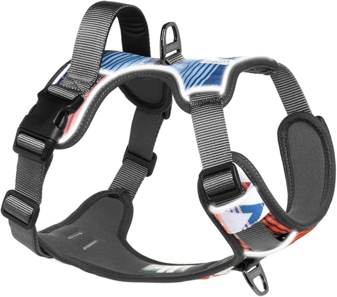 Embark No Pull Dog Harness, Reflective Adjustable Training Vest, No Choke | Adjustable straps fit all dog breeds with sturdy hooks; 360° reflective trim, soft padded Harness Design for All Dogs by EmbarkHarnessCo