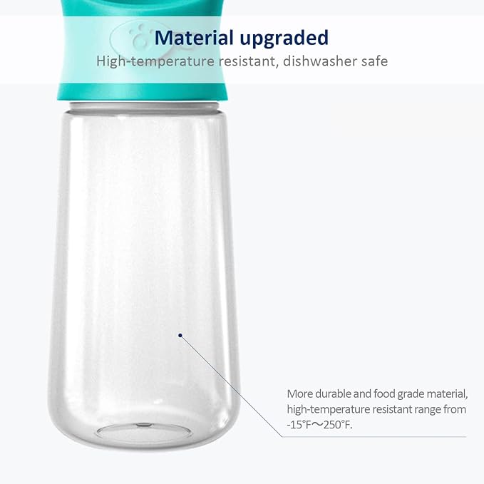 WePet Portable Dog Water Bottle, 19 OZ, Leak Proof Puppy Water Dispenser with Drinking Feeder for Pets Outdoor Walking, Hiking, Travel, Food Grade Plastic - Image 4