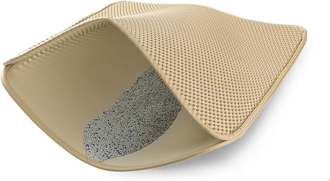Cat Litter Mat, Kitty Litter Trapping Mat, Honeycomb Double Layer Mats, No Phthalate, Urine Waterproof, Easy Clean, Scatter Control, Catcher Litter Tray Box Rug Carpet by WePet