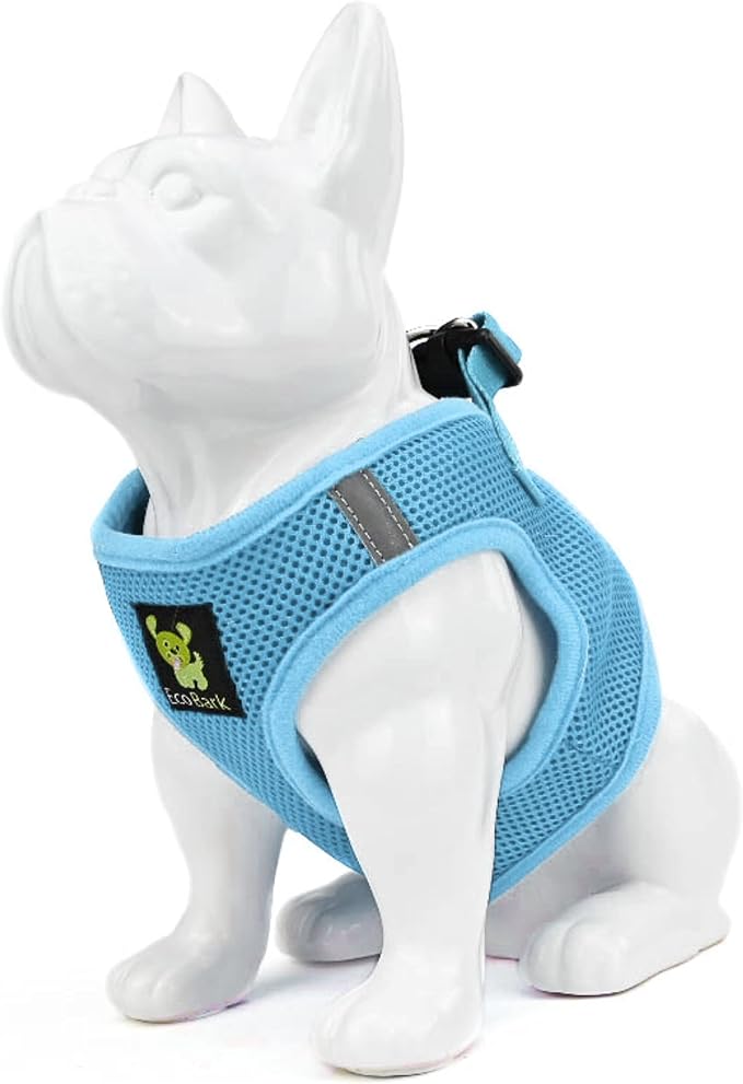 EcoBark Step in Dog Harness, Soft Mesh Toy Breed Vest, Blue, Large | Eco Friendly Dog Harnesses for Small & Medium Breed Dogs, Reflective & Adjustable Body Halter Vest, No Choke Harness - Image 9