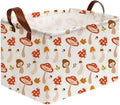 Sanjiaofeng Rectangular Kids Basket Cute Storage Bins,Mushroom Storage Basket with Handles.Clothers,Books,Kid's Gifts Bins. (Mushroom) by Sanjiaofen