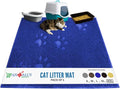 Andalus Jumbo Cat Litter Mat, Pack of 1 - Waterproof, Non-Slip & Easy to Clean Cat Litter Box Mat for Extra Efficient Pet Litter-Trapping, Blue (47” X 35”) by AndalusBrand
