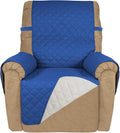 PureFit Reversible Recliner Chair Covers Couch Covers for Dogs, 19 in | Classic Blue/Ivory, Water Resistant Couch Protector, Washable Pet Couch Cover with Non Slip and Elastic Straps For Kids by PureFit