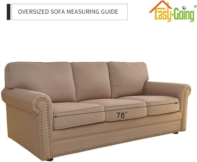 Easy-Going Reversible Couch Cover, 3 Cushion Sofa, X-Large, Pink/Beige | Machine Washable Slipcover For Dogs, Water Resistant Furniture Mat For Living Room, Non-Slip Sofa Cover, Pet Friendly - Image 7