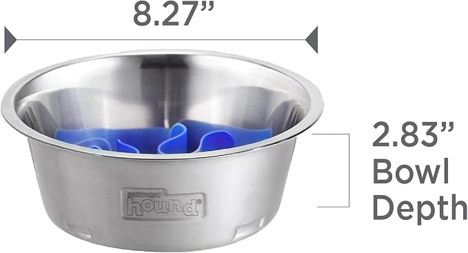 Outward Hound Fun Feeder Stainless Steel Slo Bowl for Dogs, Medium, 8.3" | Slows Fast Eaters, Can Aid Digestion, Holds 2 Cups Dry or Wet Food, Removable Maze, Non-Slip, Fits Raised Feeding Stations - Image 7