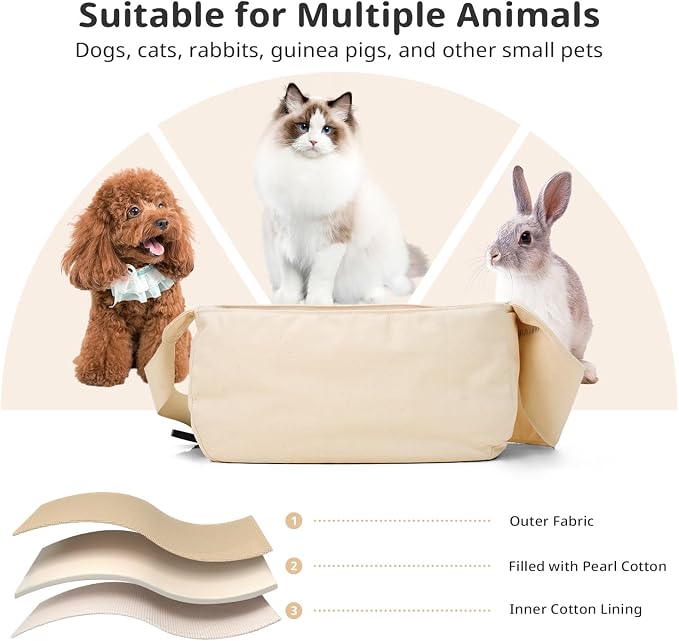 ONECUTE Dog Sling Carrier 15 lbs, Small Dog Carrier Sling for Cat & Puppies | Suitable For Carrying Pet 3-10lbs, Spacious Space So Pets Will Not Be Crowded, Adjustable Shoulder Straps And Breathable Mesh - Image 3