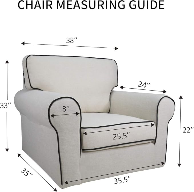 PureFit Reversible Chair Sofa Cover Dog Couch Covers for Sofa, 25.5 in | Light Gray/Ivory, Water Resistant Couch Protector, Washable Pet Couch Cover with Non Slip and Elastic Straps For Kids - Image 6